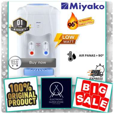 DISPENSER MIYAKO WD190PH WD-190PH 190PH TANGKI ANTI KARAT SUPER LOW WATT DISPENSER PORTABLE GALON AT