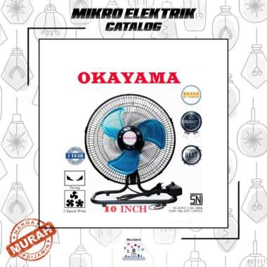 Okayama OK 1030 Kipas Angin Besi Tornado 2 in 1 [10 inch] Hitam