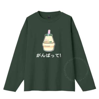 ELLIPSESINC Kaos Oversize Wanita Lengan Panjang Sage Green X Army Green JUMBO DINO SAGE GREEN