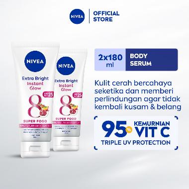 Promo Harga Nivea Body Serum Extra White Instant Glow SPF 33 180 ml - Blibli