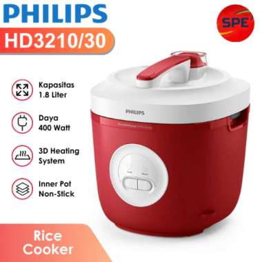 RICE COOKER PHILIPS KAPASITAS 1.8 LITER HD3210 GARANSI RESMI (MEDAN)