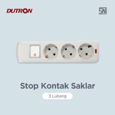 Dutron Stop Kontak 3 Lubang + Saklar