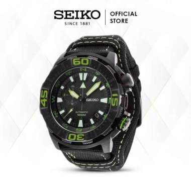 Jam Tangan Pria Seiko Automatic Nylon Strap Black SSA059K1 Original