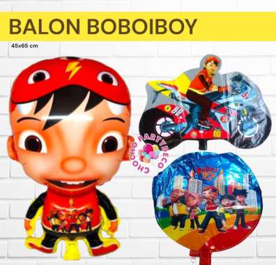 (1pc) Balon sedang plastik boboiboy - balon tema boboiboy balon boboiboy murah Sdg plastik boboiboy