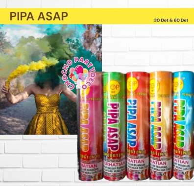 PIPA ASAP 30 Detik 60 Detik / Asap Warna / Smoke Bomb / Tongkat Asap Random/acak 30 detik