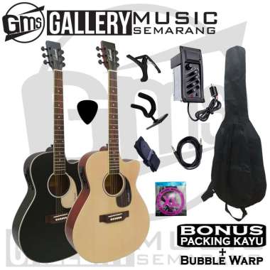 Gitar Akustik Elektrik Lakewood PAKET AKUSTIK MURAH Natural