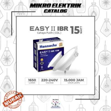 Lampu Downlight LED EASY II BULAT 15 Watt Hannochs - Putih