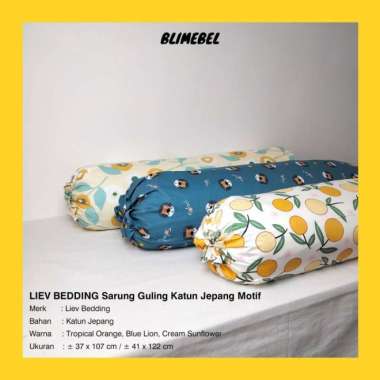 Sarung Guling Hotel Kingkoil Liev Bedding Bahan Katun Jepang 41x122 cm Cream Sunflower