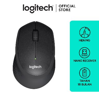 Logitech M331 Silent Plus Wireless Mouse - Black