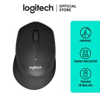 Logitech M331 Silent Plus Wireless Mouse - Black