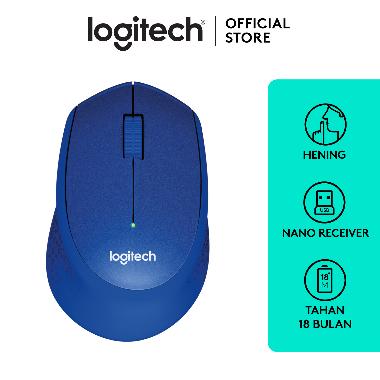 Logitech M331 Silent Plus Wireless Mouse - Blue