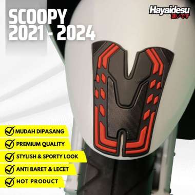 Hayaidesu New Scoopy 2021 Body Protector Front Fender Cover HITAM