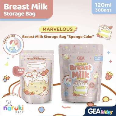 GEA Baby Kantong Asi 120ml Breastmilk Storage 120ml Sponge Cake