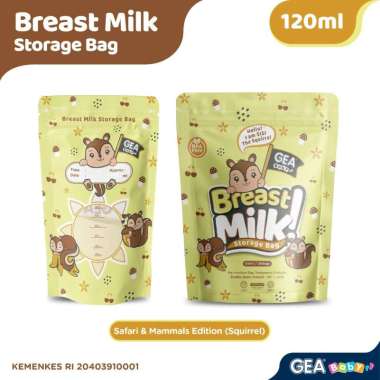 GEA Baby Kantong Asi 120ml Breastmilk Storage 120ml Sissy The Squirrel