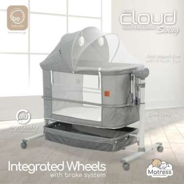 BabyElle BE 909 Cloud Tempat Tidur Bayi Cloud Swing STONE GREY
