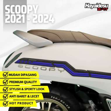 Hayaidesu New Scoopy 2021 Body Protector Rear Side Cover HITAM