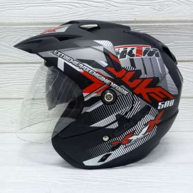 Helm Motor SNI BXP Original 2 kaca (Double visor) 2 KACA BXP JP7 MOTIF Semua Ukuran DUKE RED