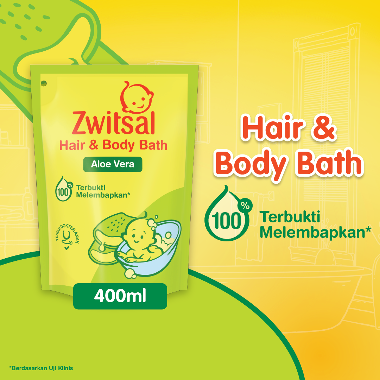 Zwitsal Aloe Vera Baby Bath Hair and Body [400 mL]