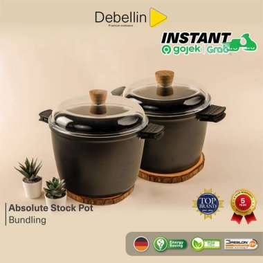 Debellin Absolute Stock Pot - Panci Granite Anti Lengket Bundling Stock Pot 24cm & 28cm