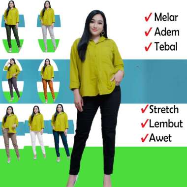 Celana Panajang Wanita BAGGY PANTS CHINOS jumbo Premium XXXL Putih