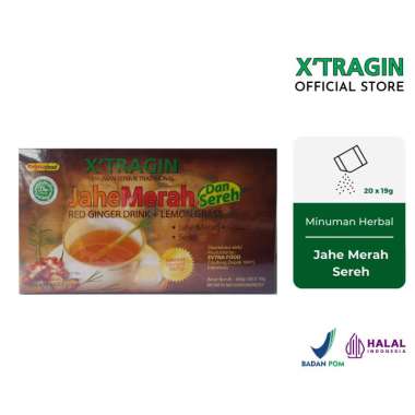 X'TRAGIN Jahe Merah Plus Sereh Minuman Bubuk 20's
