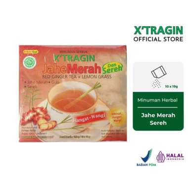 X'TRAGIN Jahe Merah Plus Sereh Minuman Bubuk renceng