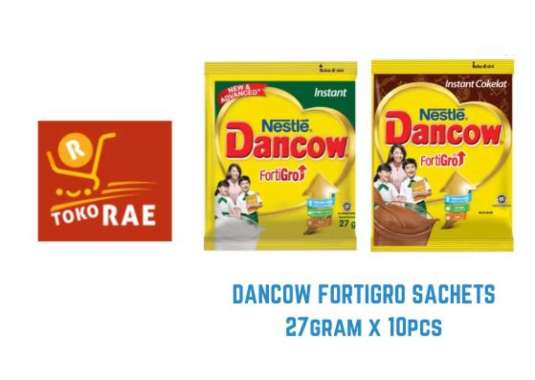Promo Harga DANCOW FortiGro Susu Bubuk Instant Cokelat per 10 sachet 39 gr - Blibli