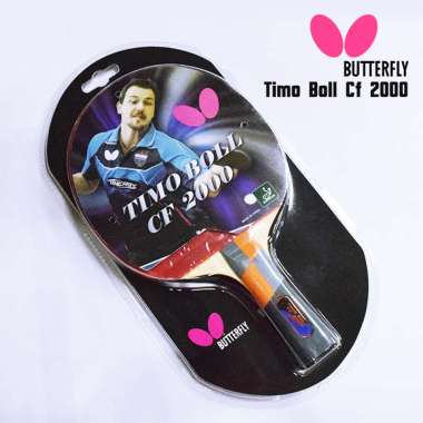 Butterfly Timo Boll CF 2000 Bat Tenis Meja merah dan hitam