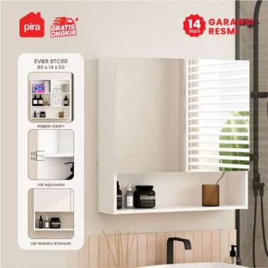 PIRA - EVIER BTC40 OV Rak Cermin Wastafel BTC60 WHITE