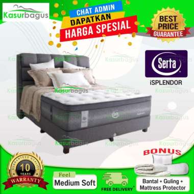 New Serta iSplendor Kasur Springbed - Full Set 160 180 200 100 120 Ukuran 120 x 200 White