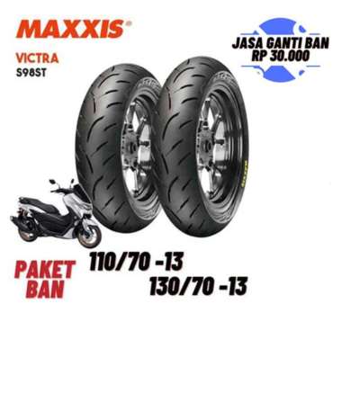 Paket Ban Maxxis Victra [110/70 - 13] & [130/70 - 13] Ban Motor Matic Tubeless Tubles Ban NMAX