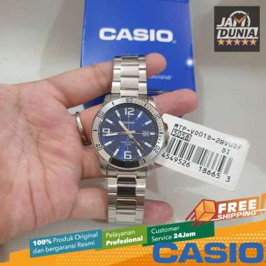 CASIO ORIGINAL - CASIO MTP-VD01D-2BVUDF - JAM TANGAN PRIA JAM PRIA - STAINLESS CASIO MTP-VD01D-2B MT