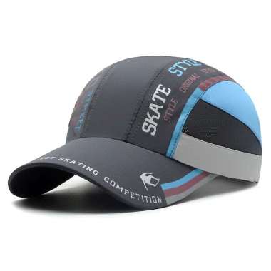 Baseball cap : SKATE STYLE - Topi baseball topi pria topi wanita quick dry One Size DARK GRAY
