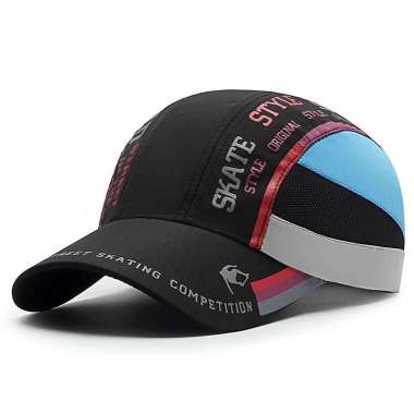 Baseball cap : SKATE STYLE - Topi baseball topi pria topi wanita quick dry One Size BLACK