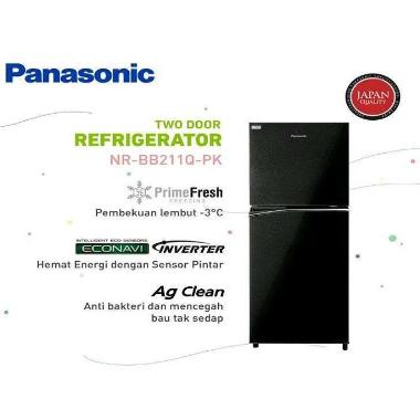 Panasonic NR-BB211Q-PK Kulkas [2 Pintu/ 210 L]