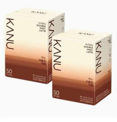 MAXIM KANU KOREA Coffee Double Shoot Latte 13.5g 1box 50pcs NEW Double Shot 50stick