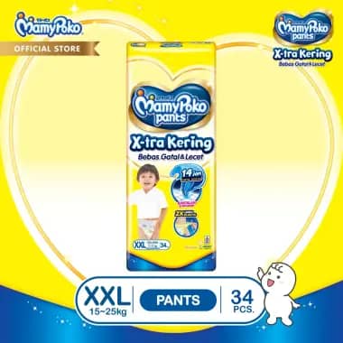 Promo Harga Mamy Poko Pants Xtra Kering XXL34 34 pcs - Blibli