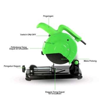 Mesin Potong Besi 7 inch Ryu RCO180 Cut Off Saw Listrik / Gerinda Duduk / Gergaji Listrik Original R