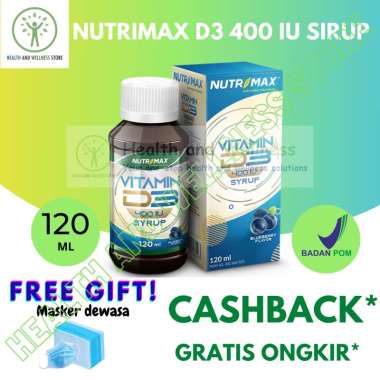 NUTRIMAX VITAMIN D3 400 IU SYRUP 120 ML SIRUP VEGAN VITAMIN D3 IMUN