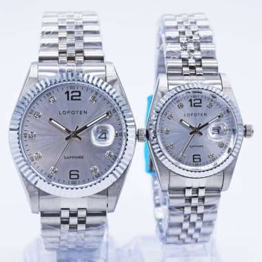 Lofoten 8105 Jam Tangan Couple - Jam Tangan Lofoten Original Couple Silver