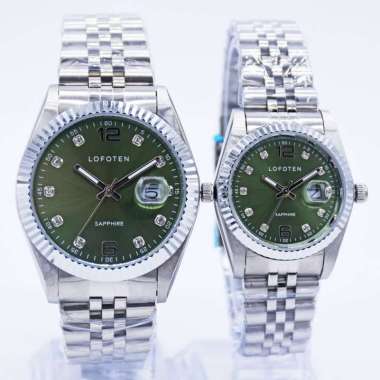 Lofoten 8105 Jam Tangan Couple - Jam Tangan Lofoten Original Couple Silver Green