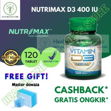 NUTRIMAX VITAMIN D3 400 IU 120 TABLET D3 400 IU VITAMIN IMUN TULANG