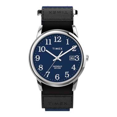Jam Tangan Pria Timex Easy Reader TW2U85000 Indiglo Blue Dial Blue Fabric Strap Biru