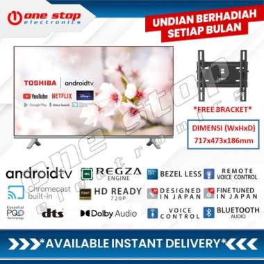 [GARANSI RESMI] TOSHIBA 32V35KP HD Smart Android TV 32 Inch