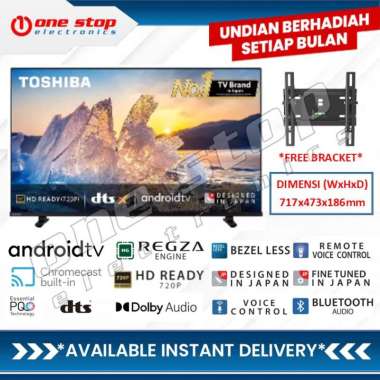[GARANSI RESMI] TOSHIBA 32V35KP HD Smart Android TV 32 Inch