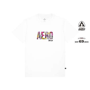 Aerostreet T Shirt Aero Music Putih Kaos T-Shirt Tshirt ABAAA XS