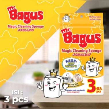 Mr. Bagus Magic Cleaning Sponge (Spon Ajaib) Spons Cuci Piring Isi 3