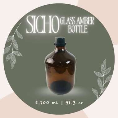 Soebi Antiq - SICHO AMBER Glass Bottle | Botol Kaca Amber | Botol Cantik Warna Coklat Amber | 250 mL