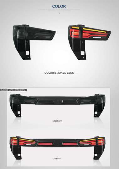 YZ STOP LAMP INNOVA REBORN TAIL LAMP UPGRADE WITH CEREMONY LIGHT SMOKE FULL SET