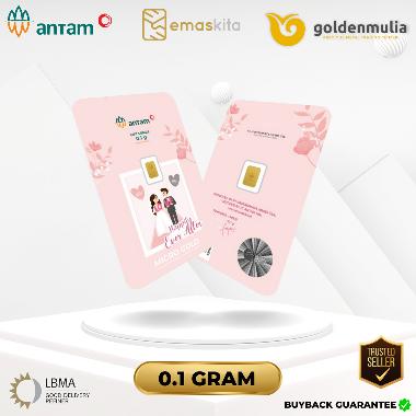 Emaskita Microgold Logam Mulia 0.1 gram 0.25 gram Emas Antam Hartadinata Gift Series Wedding Love 0.25 Gram